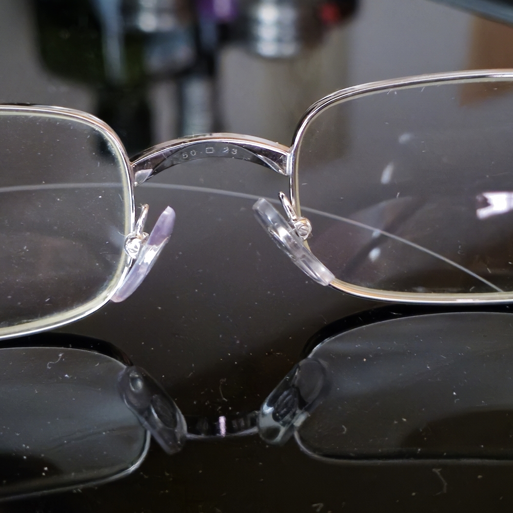 Silver Rectangular Men's Glasses - image 7
